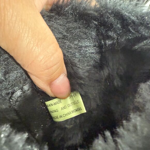 Timberland Knee High Boots Women's Size 9 1/2 M Canvas Faux Fur Waterproof Lace - Picture 13 of 16